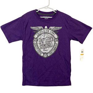 Calvin Klein Jeans Boys Size Small T-Shirt Purple Graphic Top NWT